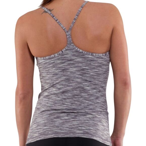 Lululemon Power Y Tank Racerback Shelf Bra Luon COOLMAX Magnum Space Dye 6 - Picture 1 of 4